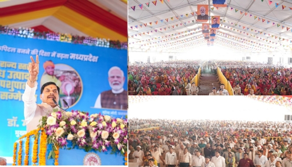 राज्य स्तरीय दुग्ध उत्पादक एवं पशुपालक सम्मेलन के लिए मुख्य अतिथि के रूप में सोमवार को ग्वालियर पहुंचे मुख्यमंत्री डाॅ माेहन यादव