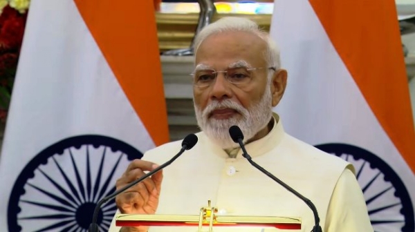 प्रधानमंत्री नरेन्द्र मोदी बुधवार को पत्रकार वार्ता को संबोधित करते हुए प्रधानमंत्री नरेन्द्र मोदी बुधवार को पत्रकार वार्ता को संबोधित करते हुए