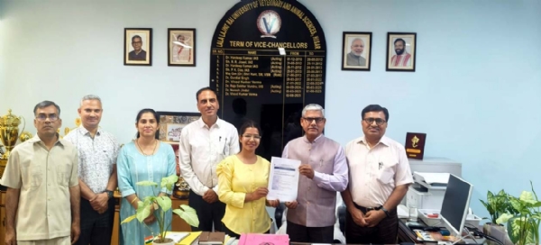 डॉ. बुलबुल को सम्मानित करते कुलपति प्रो. विनोद कुमार वर्मा व अन्य अधिकारी। डॉ. बुलबुल को सम्मानित करते कुलपति प्रो. विनोद कुमार वर्मा व अन्य अधिकारी।