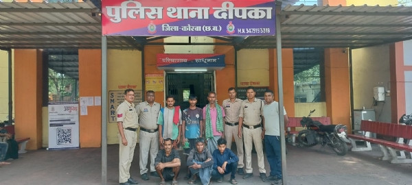 कोरबा में निर्माणाधीन रेलवे लाइन से केबल चोरी का बड़ा खुलासा, 6 आरोपी गिरफ्तार