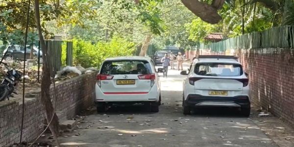 ED vehicles outside Minister Sanjeev Arora Chandigarh House.