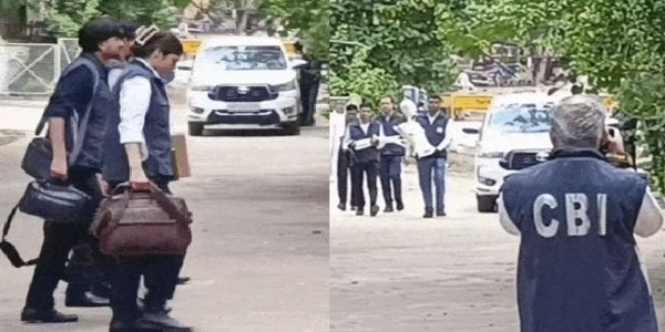 गिरिबाला सिंह के घर डमी लेकर पहुंची सीबीआई की टीम गिरिबाला सिंह के घर डमी लेकर पहुंची सीबीआई की टीम