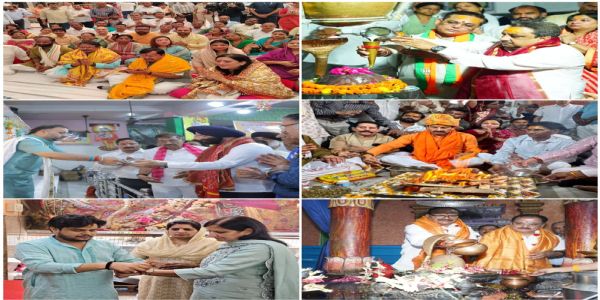 भाजपा के नेता दिल्ली के विभिन्न धार्मिक स्थलों में विशेष पूजा-अर्चना करते हुए। भाजपा के नेता दिल्ली के विभिन्न धार्मिक स्थलों में विशेष पूजा-अर्चना करते हुए।