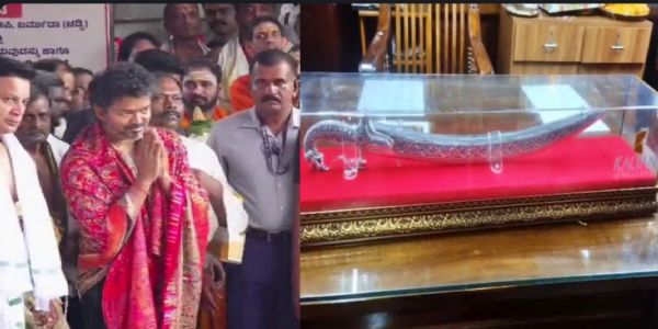 तमिलनाडु के मुख्यमंत्री विजय ने की कोल्लूर मूकांबिका मंदिर में पूजा-अर्चना, देवी को भेंट की चांदी की तलवार