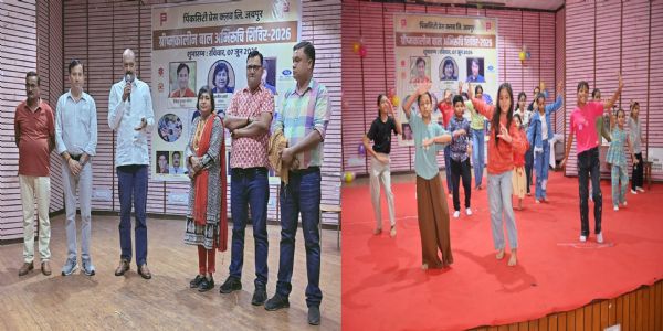 बाल अभिरुचि शिविर में पहुंचे एडिशनल कमिश्नर ट्रैफिक योगेश दाधीच