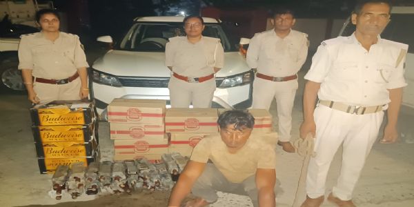 मद्य निषेध एवं उत्पाद विभाग की कार्रवाई में शराब का बड़ा खेप बरामद