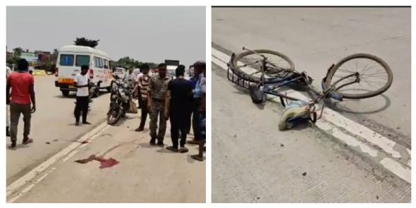 बेलदा सड़क हादसे में बुजुर्ग की मौत