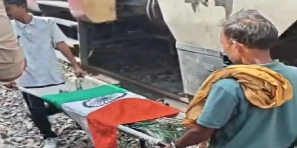 पेंटोग्राफ में फंसा राष्ट्रीय पक्षी मोर, 45 मिनट तक रुकी पैसेंजर ट्रेन