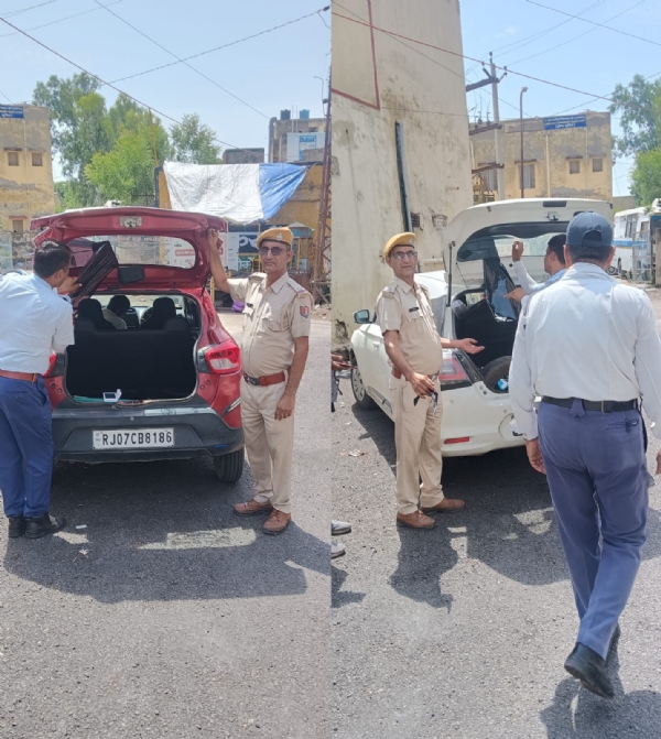 राजस्थान पुलिस का विशेष चेकिंग अभियान में 1.02 लाख वाहनों पर कार्रवाई