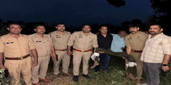 बागपत: दोहरे हत्याकांड में शामिल 25 हजार का इनामी मुठभेड़ में गिरफ्तार