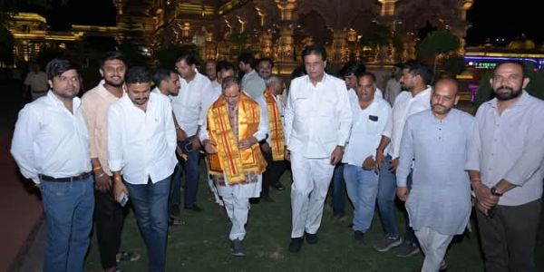 भाजपा प्रदेशाध्यक्ष मदनलाल राठौड़ ने किए श्री सांवलिया सेठ के दर्शन