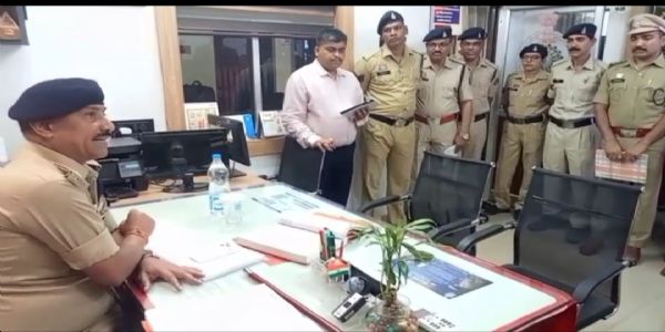 जांजगीर कोतवाली थाने का वार्षिक निरीक्षण, एसपी ने पुलिसिंग व्यवस्था का लिया जायजा