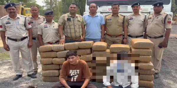 ओडिशा से राजस्थान ले जाया जा रहा 1.44 करोड़ का गांजा जब्त, दाे अंतर्राज्यीय तस्कर गिरफ्तार