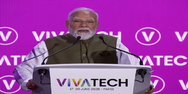 वीवा टेक 2026 को संबोधित करते प्रधानमंत्री नरेन्द्र मोदी वीवा टेक 2026 को संबोधित करते प्रधानमंत्री नरेन्द्र मोदी
