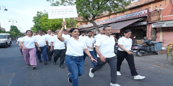 योग फॉर हेल्दी एजिंग का संदेश लेकर निकली एनआईए की योग रैली