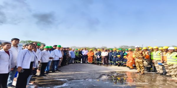 एमएफओ टैंकर हादसे पर गेल पाता में मॉक ड्रिल, आपदा से निपटने की तैयारियां परखी गईं
