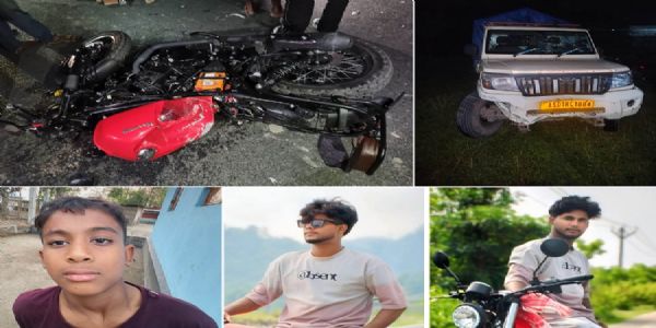 सड़क हादसे में एक ही परिवार के तीन युवकों की मौत