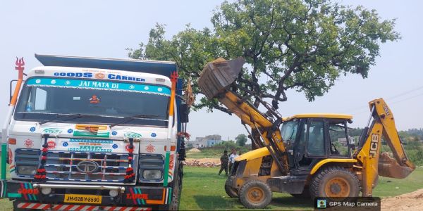 खनन विभाग ने रामगढ़ में 5000 सीएफटी बालू किया जब्त