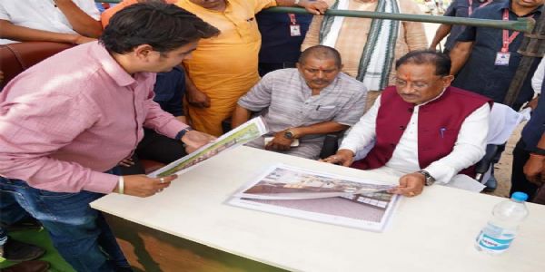 मुख्यमंत्री साय ने सलियाटोली में निर्माणाधीन नालंदा परिसर का किया निरीक्षण