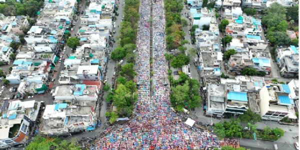 10 हजार लोगों का एक साथ भ्रामरी प्राणाया,एक अनोखा विश्व रिकार्ड