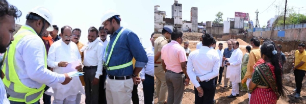 उप मुख्यमंत्री अरुण साव निर्माण कार्यों का निरीक्षण करते हुए उप मुख्यमंत्री अरुण साव निर्माण कार्यों का निरीक्षण करते हुए