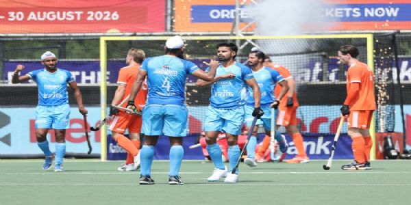 नीदरलैंड को उसके घर में भारत ने चटाई धूल, एफआईएच प्रो लीग में 3-2 से रोमांचक जीत नीदरलैंड को उसके घर में भारत ने चटाई धूल, एफआईएच प्रो लीग में 3-2 से रोमांचक जीत