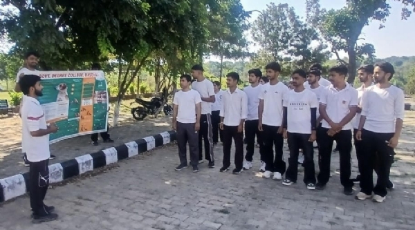 Awareness program on stray dogs at GDC Basohli