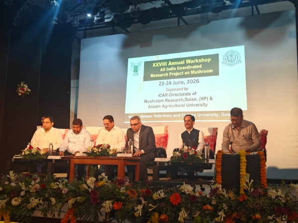 गुवाहाटी में मशरूम अनुसंधान पर दो दिवसीय राष्ट्रीय कार्यशाला का सफल समापन