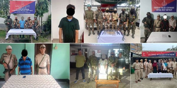 मणिपुर पुलिस द्वारा जारी उग्रवादियों एवं मादक पदार्थ तस्करों की तस्वीर। मणिपुर पुलिस द्वारा जारी उग्रवादियों एवं मादक पदार्थ तस्करों की तस्वीर।
