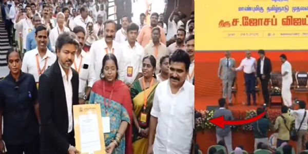 मंच से नीचे उतरकर गए मुख्यमंत्री मंच से नीचे उतरकर गए मुख्यमंत्री