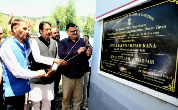 Inauguration of Rapid Sand Filtration Plant in Doru; review of water schemes.