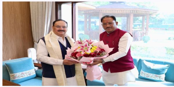 केंद्रीय स्वास्थ्य मंत्री जेपी नड्डा से मिले मुख्यमंत्री विष्णुदेव साय,