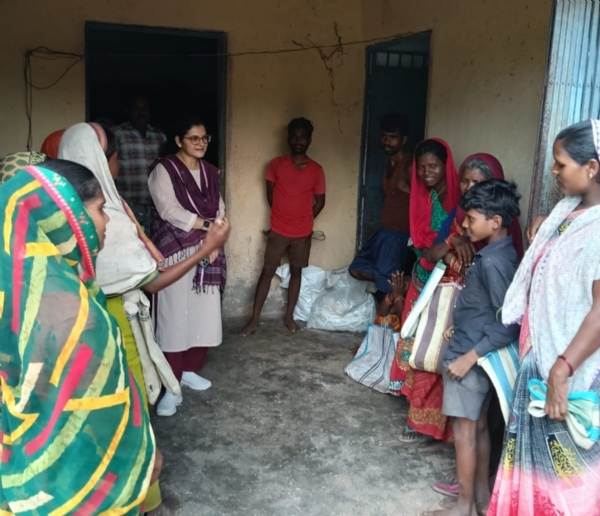 निरीक्षण करतीं कलेक्टर।