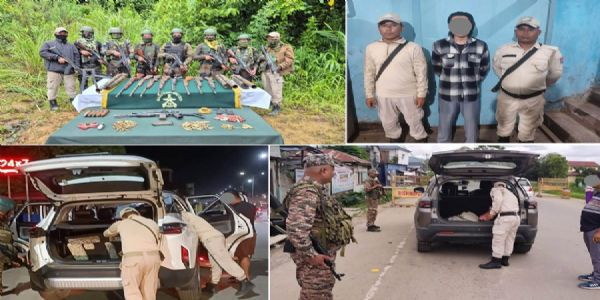 मणिपुर में भारी मात्रा में हथियार एवं गोला-बारूद बरामद, एक उग्रवादी गिरफ्तार