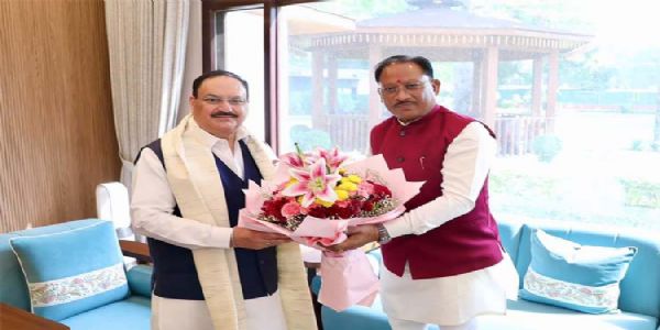 केंद्रीय स्वास्थ्य मंत्री जेपी नड्डा से मिले छत्तीसगढ़ के मुख्यमंत्री साय