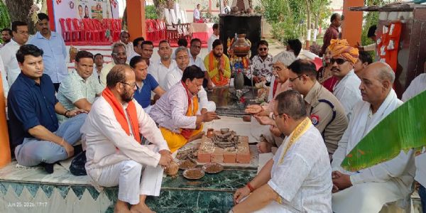जिला कारागार में हुआ 5.74 करोड़ रुपये की विकास परियोजनाओं का भूमि पूजन