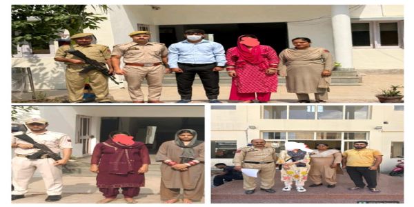बिलावर पुलिस ने 4 लापता महिलाओं को परिवार से मिलाया