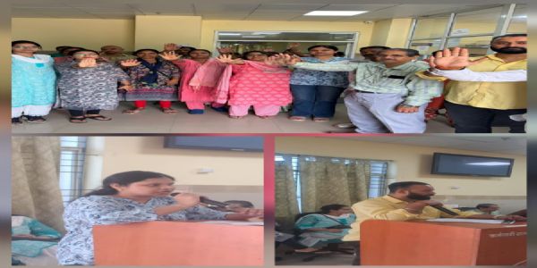 ईएसआईसी अस्पताल में नशामुक्ति समाज निर्माण करने का लिया संकल्प