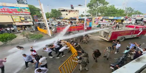 शाजापुरः नीट पेपर लीक मामले में युवक कांग्रेस ने किया प्रदर्शन