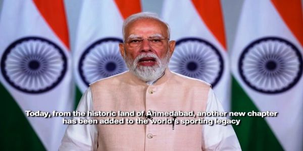 प्रधानमंत्री नरेन्द्र मोदी ने गुरुवार को अहमदाबाद में आयोजित प्रथम विश्व योगासन खेल चैंपियनशिप 2026 का शुभारंभ करते