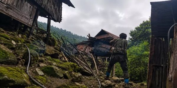 Image Related to the Three Civilians Killed in Gun Attack, Houses and Vehicles Torched in Manipur Village.
