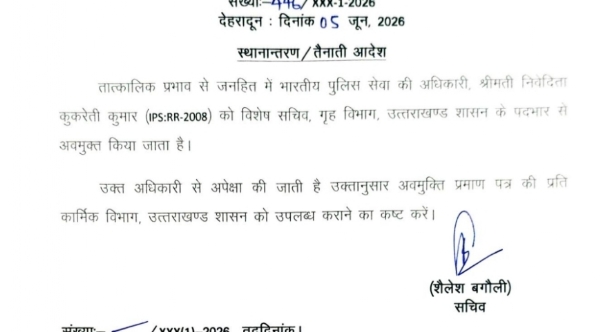 स्थानांतरन आदेश।