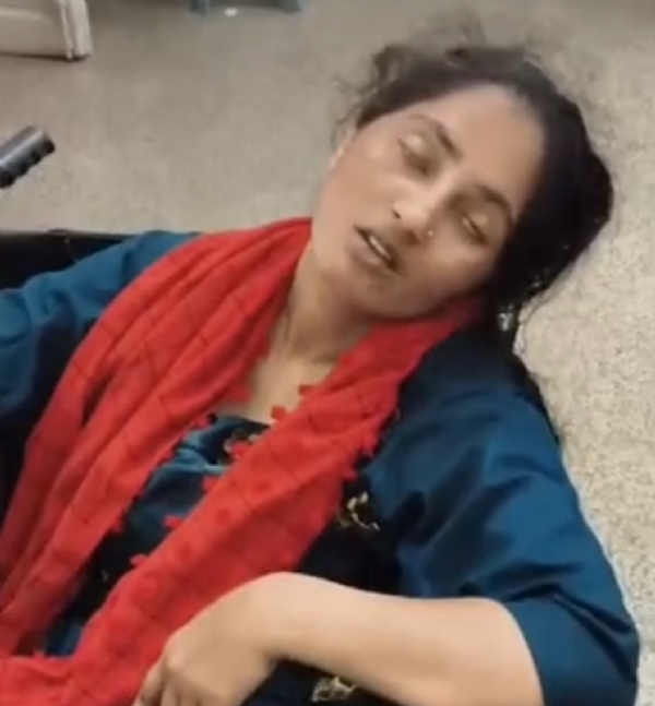 घायल महिला जसीमा खातून।
