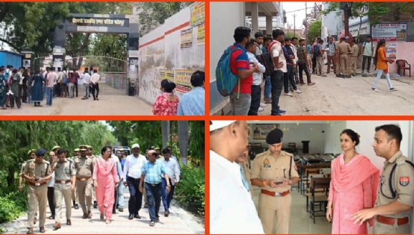 पुलिस परीक्षा केन्द्रों की निगरानी करते जिलाधिकारी निधि गुप्ता वत्स्य व पुलिस अधीक्षक अभिमन्यु मांगलिक पुलिस परीक्षा केन्द्रों की निगरानी करते जिलाधिकारी निधि गुप्ता वत्स्य व पुलिस अधीक्षक अभिमन्यु मांगलिक