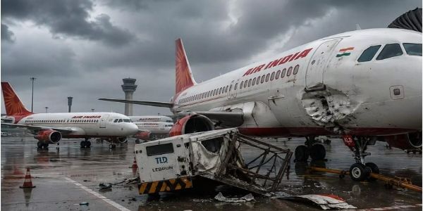 एयर इंडिया के क्षतिग्रस्त विमान के जारी फोटो का प्रतीकात्मक चित्र