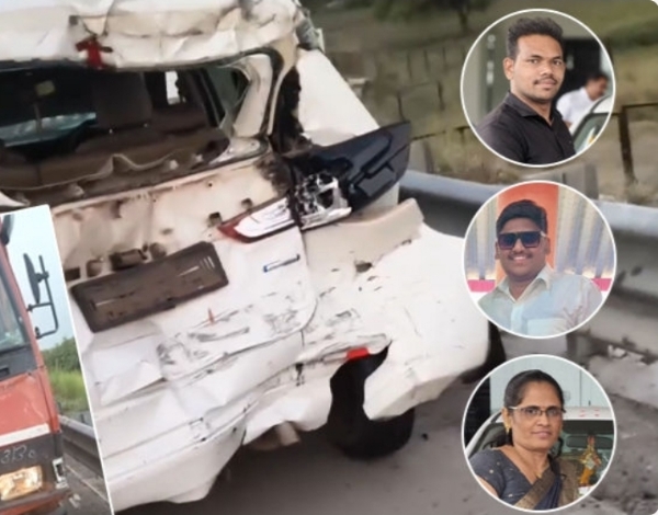 कार को ट्रक ने मारी टक्कर, 3 की मौत कार को ट्रक ने मारी टक्कर, 3 की मौत