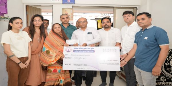 पाटीदार परिवार सुरक्षा कवच ने घनश्यामभाई काछड़िया के परिवार को ₹10 लाख की सहायता प्रदान की