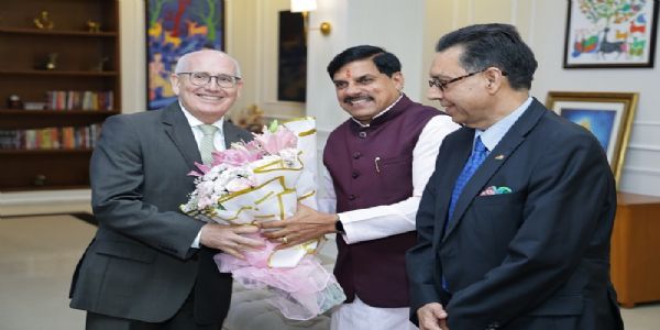 मप्र के मुख्यमंत्री से मिले जर्मनी के काउंसलेट जनरल हालियर