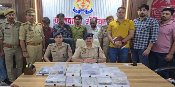 औरैया : मुठभेड़ के बाद अंतरजनपदीय चोर गिरोह के छह सदस्य गिरफ्तार, दो काे लगी गाेली