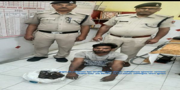 रेलवे ट्रैक के बीच से पेंड्रॉल क्लिप चोरी करते एक व्यक्ति को आरपीएफ ने गिरफ्तार किया
